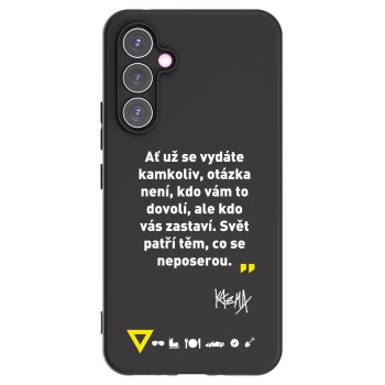 Picasee silikónový čierny obal pre Samsung Galaxy A54 5G A546B - Kazma - SVĚT PATŘÍ TĚM, CO SE NEPOSEROU