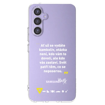 Picasee silikónový prehľadný obal pre Samsung Galaxy A54 5G A546B - Kazma - SVĚT PATŘÍ TĚM, CO SE NEPOSEROU