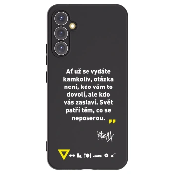 Picasee silikónový čierny obal pre Samsung Galaxy A34 5G A346B - Kazma - SVĚT PATŘÍ TĚM, CO SE NEPOSEROU