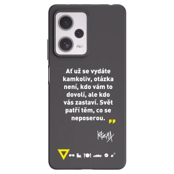 Picasee silikónový čierny obal pre Xiaomi Redmi Note 12 Pro+ 5G - Kazma - SVĚT PATŘÍ TĚM, CO SE NEPOSEROU