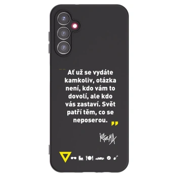 Picasee silikónový čierny obal pre Samsung Galaxy A14 5G A146P - Kazma - SVĚT PATŘÍ TĚM, CO SE NEPOSEROU