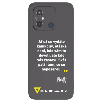 Picasee silikónový čierny obal pre Xiaomi Redmi 12C - Kazma - SVĚT PATŘÍ TĚM, CO SE NEPOSEROU