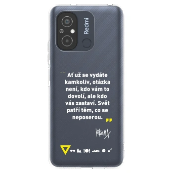 Picasee silikónový prehľadný obal pre Xiaomi Redmi 12C - Kazma - SVĚT PATŘÍ TĚM, CO SE NEPOSEROU