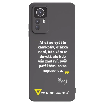 Picasee silikónový čierny obal pre Xiaomi Redmi Note 12S - Kazma - SVĚT PATŘÍ TĚM, CO SE NEPOSEROU