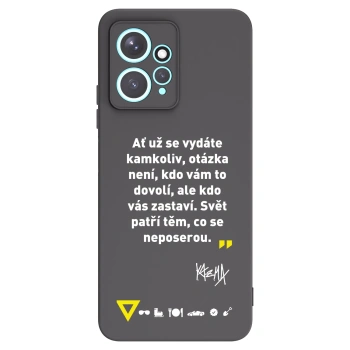 Picasee silikónový čierny obal pre Xiaomi Redmi Note 12 4G - Kazma - SVĚT PATŘÍ TĚM, CO SE NEPOSEROU