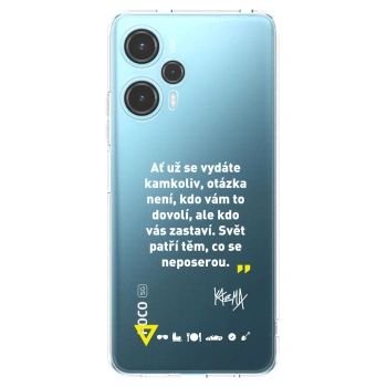 Picasee silikónový prehľadný obal pre Xiaomi Poco F5 - Kazma - SVĚT PATŘÍ TĚM, CO SE NEPOSEROU