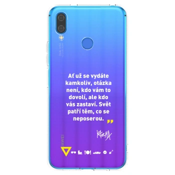 Picasee silikónový prehľadný obal pre Huawei Nova 3 - Kazma - SVĚT PATŘÍ TĚM, CO SE NEPOSEROU