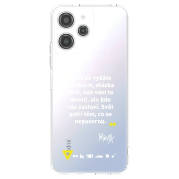 Picasee silikónový prehľadný obal pre Xiaomi Redmi 12 4G - Kazma - SVĚT PATŘÍ TĚM, CO SE NEPOSEROU