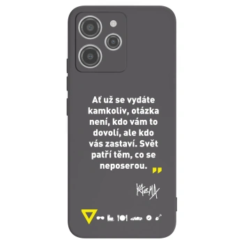 Picasee silikónový čierny obal pre Xiaomi Redmi 12 4G - Kazma - SVĚT PATŘÍ TĚM, CO SE NEPOSEROU
