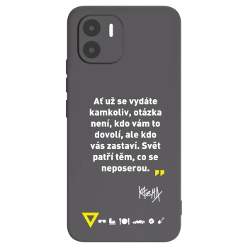 Picasee silikónový čierny obal pre Xiaomi Redmi A2 - Kazma - SVĚT PATŘÍ TĚM, CO SE NEPOSEROU