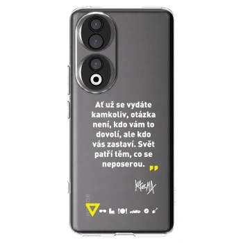 Picasee silikónový prehľadný obal pre Honor 90 5G - Kazma - SVĚT PATŘÍ TĚM, CO SE NEPOSEROU
