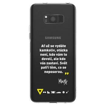 Picasee silikónový prehľadný obal pre Samsung Galaxy S8 G950F - Kazma - SVĚT PATŘÍ TĚM, CO SE NEPOSEROU