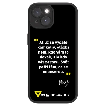 Picasee ULTIMATE CASE pro Apple iPhone 15 - Kazma - SVĚT PATŘÍ TĚM, CO SE NEPOSEROU