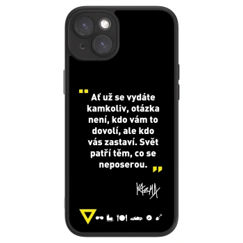 Picasee ULTIMATE CASE pro Apple iPhone 15 Plus - Kazma - SVĚT PATŘÍ TĚM, CO SE NEPOSEROU