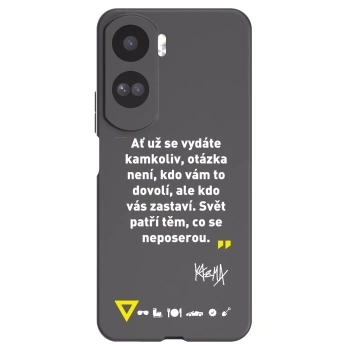 Picasee silikónový čierny obal pre Honor 90 Lite 5G - Kazma - SVĚT PATŘÍ TĚM, CO SE NEPOSEROU
