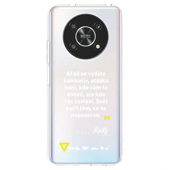 Picasee silikónový prehľadný obal pre Honor Magic4 Lite 5G - Kazma - SVĚT PATŘÍ TĚM, CO SE NEPOSEROU