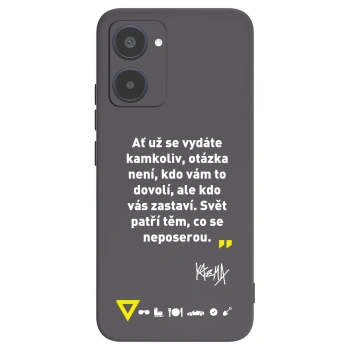 Picasee silikónový čierny obal pre Realme 10 4G - Kazma - SVĚT PATŘÍ TĚM, CO SE NEPOSEROU