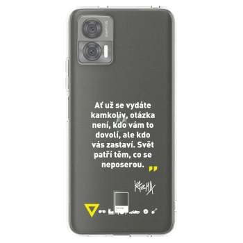 Picasee silikónový prehľadný obal pre Motorola Edge 30 Neo - Kazma - SVĚT PATŘÍ TĚM, CO SE NEPOSEROU