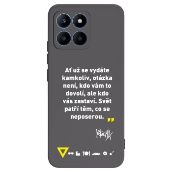 Picasee silikónový čierny obal pre Honor 70 Lite - Kazma - SVĚT PATŘÍ TĚM, CO SE NEPOSEROU