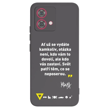 Obal pre Motorola Moto G84 5G - Kazma - SVĚT PATŘÍ TĚM, CO SE NEPOSEROU