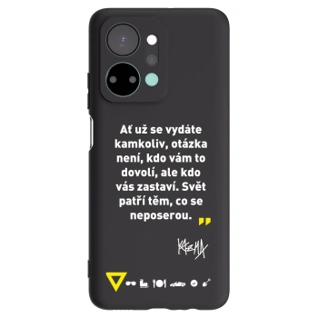 Picasee silikónový čierny obal pre Honor X7a - Kazma - SVĚT PATŘÍ TĚM, CO SE NEPOSEROU