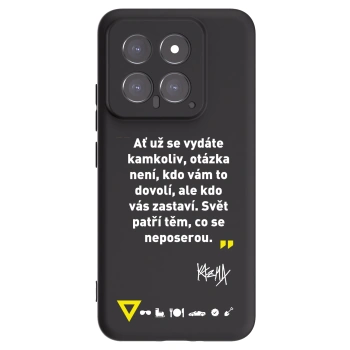 Picasee silikónový čierny obal pre Xiaomi 14 - Kazma - SVĚT PATŘÍ TĚM, CO SE NEPOSEROU