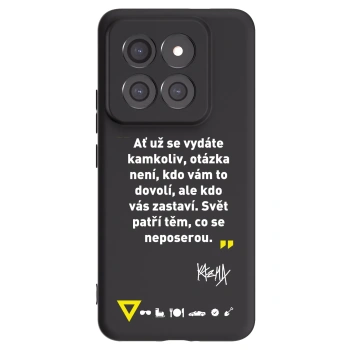 Picasee silikónový čierny obal pre Xiaomi 14 Pro - Kazma - SVĚT PATŘÍ TĚM, CO SE NEPOSEROU