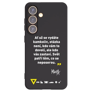 Picasee silikónový čierny obal pre Samsung Galaxy S24 S921B 5G - Kazma - SVĚT PATŘÍ TĚM, CO SE NEPOSEROU