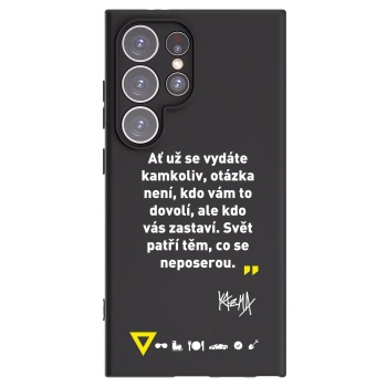Picasee silikónový čierny obal pre Samsung Galaxy S24 Ultra S928B 5G - Kazma - SVĚT PATŘÍ TĚM, CO SE NEPOSEROU