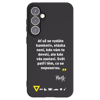 Picasee silikónový čierny obal pre Samsung Galaxy S23 FE S711B - Kazma - SVĚT PATŘÍ TĚM, CO SE NEPOSEROU