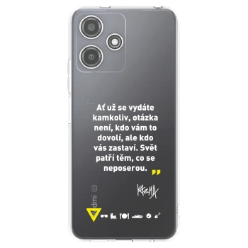 Picasee silikónový prehľadný obal pre Xiaomi Redmi 12 5G - Kazma - SVĚT PATŘÍ TĚM, CO SE NEPOSEROU