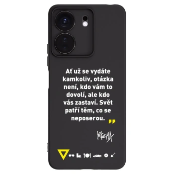 Picasee silikónový čierny obal pre Xiaomi Redmi 13C 4G - Kazma - SVĚT PATŘÍ TĚM, CO SE NEPOSEROU