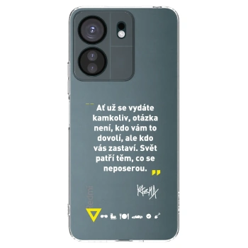 Picasee silikónový prehľadný obal pre Xiaomi Redmi 13C 4G - Kazma - SVĚT PATŘÍ TĚM, CO SE NEPOSEROU
