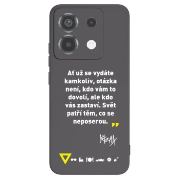 Picasee silikónový čierny obal pre Xiaomi Poco X6 - Kazma - SVĚT PATŘÍ TĚM, CO SE NEPOSEROU