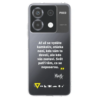 Picasee silikónový prehľadný obal pre Xiaomi Poco X6 - Kazma - SVĚT PATŘÍ TĚM, CO SE NEPOSEROU