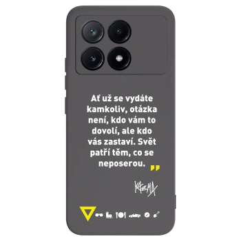 Picasee silikónový čierny obal pre Xiaomi Poco X6 Pro - Kazma - SVĚT PATŘÍ TĚM, CO SE NEPOSEROU