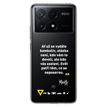 Picasee silikónový prehľadný obal pre Xiaomi Poco X6 Pro - Kazma - SVĚT PATŘÍ TĚM, CO SE NEPOSEROU