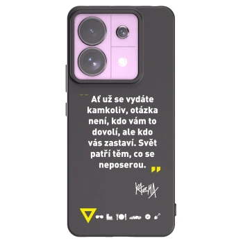 Picasee silikónový čierny obal pre Xiaomi Redmi Note 13 Pro 5G - Kazma - SVĚT PATŘÍ TĚM, CO SE NEPOSEROU