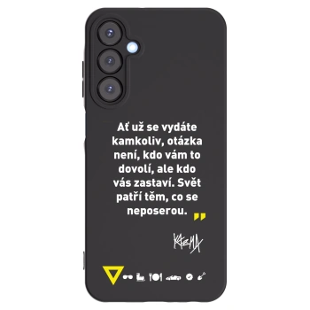 Picasee silikónový čierny obal pre Samsung Galaxy A25 A256B 5G - Kazma - SVĚT PATŘÍ TĚM, CO SE NEPOSEROU