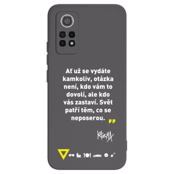 Picasee silikónový čierny obal pre Xiaomi Redmi Note 12 Pro 4G - Kazma - SVĚT PATŘÍ TĚM, CO SE NEPOSEROU