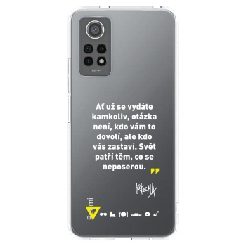 Picasee silikónový prehľadný obal pre Xiaomi Redmi Note 12 Pro 4G - Kazma - SVĚT PATŘÍ TĚM, CO SE NEPOSEROU