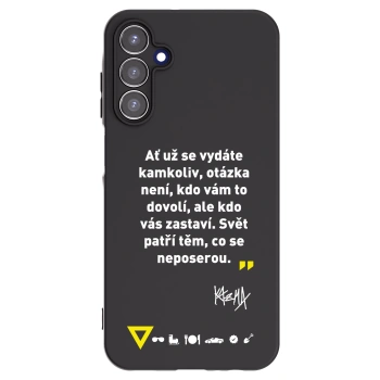 Picasee silikónový čierny obal pre Samsung Galaxy A15 A156B 5G - Kazma - SVĚT PATŘÍ TĚM, CO SE NEPOSEROU