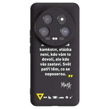 Picasee silikónový čierny obal pre Xiaomi 14 Ultra - Kazma - SVĚT PATŘÍ TĚM, CO SE NEPOSEROU