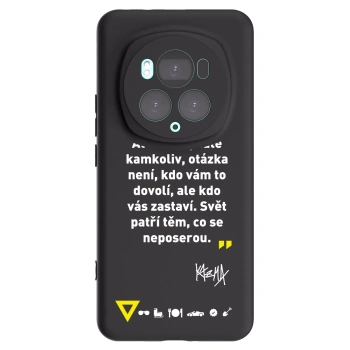 Picasee silikónový čierny obal pre Honor Magic6 Pro - Kazma - SVĚT PATŘÍ TĚM, CO SE NEPOSEROU