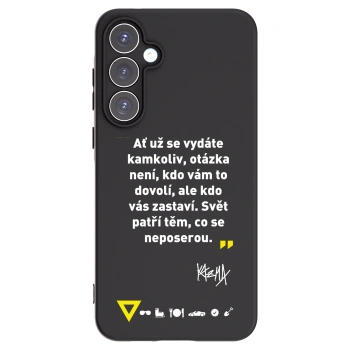 Picasee silikónový čierny obal pre Samsung Galaxy A55 5G A556B - Kazma - SVĚT PATŘÍ TĚM, CO SE NEPOSEROU