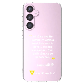 Picasee silikónový prehľadný obal pre Samsung Galaxy A55 5G A556B - Kazma - SVĚT PATŘÍ TĚM, CO SE NEPOSEROU