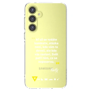 Picasee silikónový prehľadný obal pre Samsung Galaxy A35 5G A356B - Kazma - SVĚT PATŘÍ TĚM, CO SE NEPOSEROU
