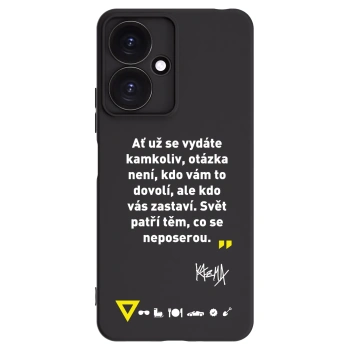 Picasee silikónový čierny obal pre Xiaomi Redmi 13C 5G - Kazma - SVĚT PATŘÍ TĚM, CO SE NEPOSEROU