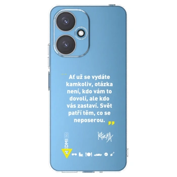 Picasee silikónový prehľadný obal pre Xiaomi Redmi 13C 5G - Kazma - SVĚT PATŘÍ TĚM, CO SE NEPOSEROU