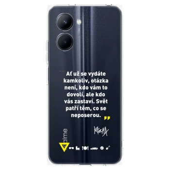 Picasee silikónový prehľadný obal pre Realme C33 (2023) - Kazma - SVĚT PATŘÍ TĚM, CO SE NEPOSEROU
